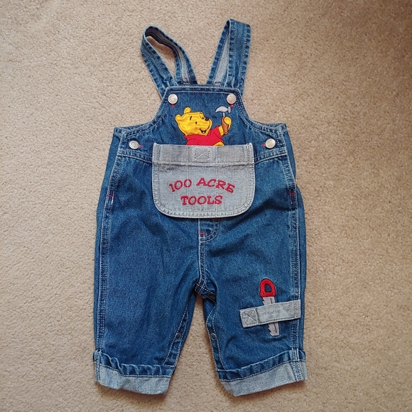 winnie the pooh overall shorts